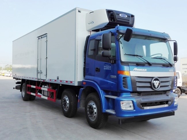 (厢长9.6米)福田etx小三轴冷藏车